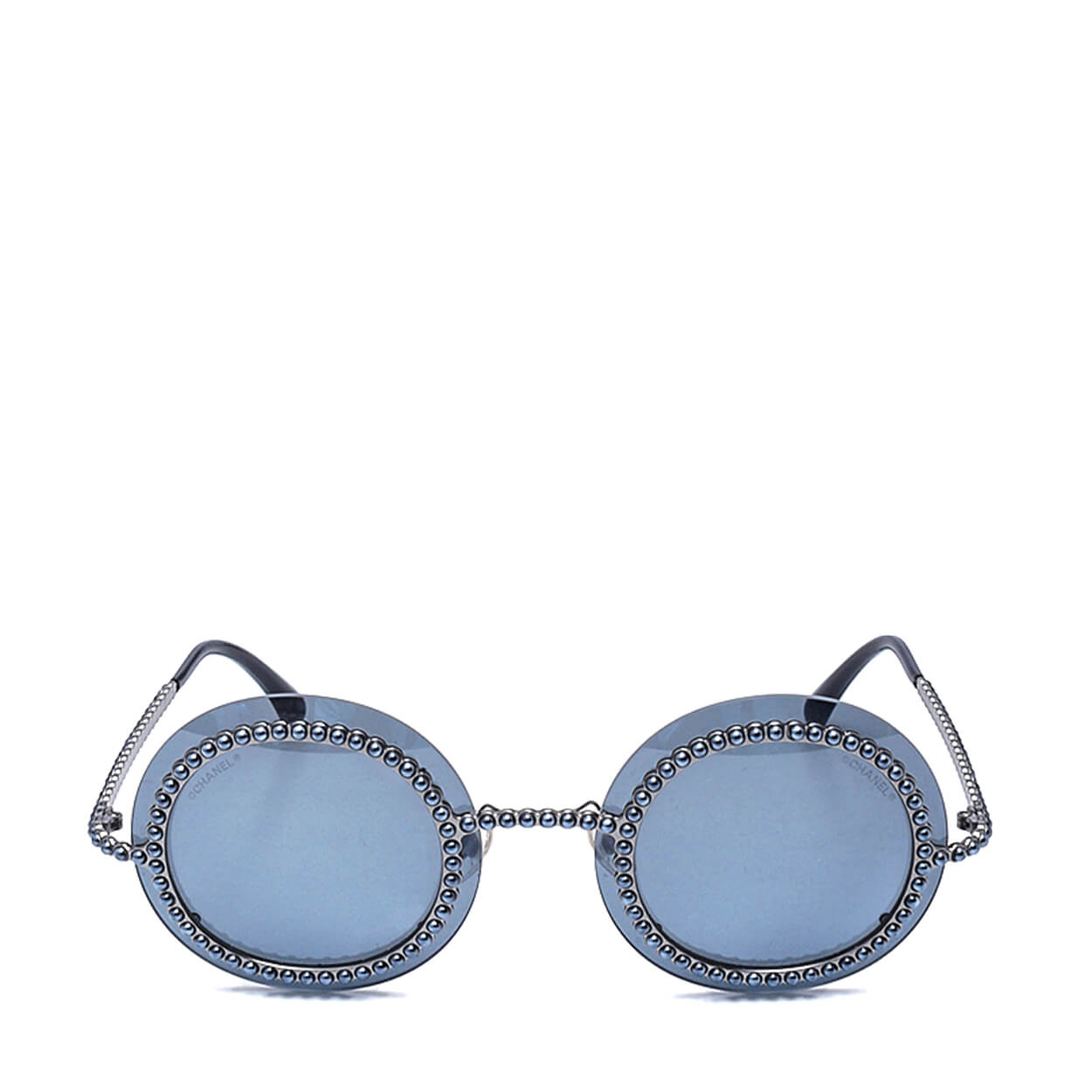 Chanel - Grey Pearl Round Sunglasses 71140 / L0844 / 3N